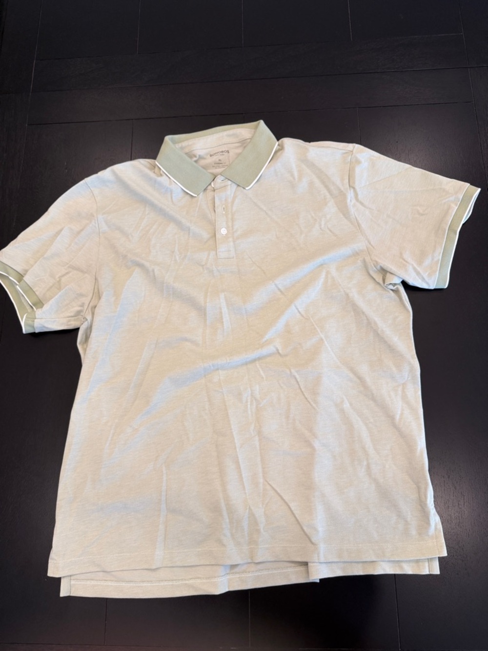 Bonobos NWT Mint Tipped Pima Cotton Polo - XL Standard Fit